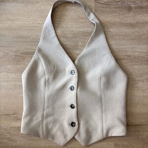 Aritzia Vito Vest Crepette Nomad Taupe